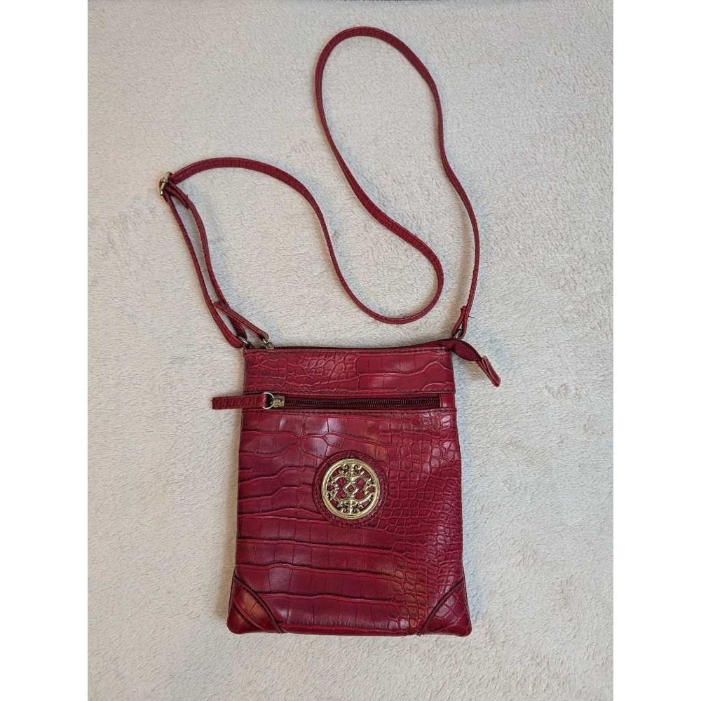 Relic Embossed Croc Texture‎ Crossbody Shoulder Bag Red